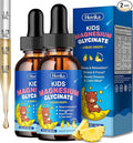 2 Pack Kids Magnesium Glycinate Liquid with L-Theanine Omega-3, Vitamin B6, D3, Zinc, Magnesium Liquid Drops for Kids Sleep, Relaxation, Calm & Focus, Pineapple Flavor
