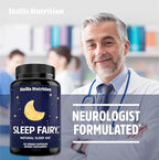 SLEEP FAIRY Natural Sleep Aid | Magnesium Glycinate 500mg, Melatonin 10mg, L-Theanine, B6, 5-HTP, GABA, Valerian Root & Ashwagandha | Herbal Sleeping Pills for Adults | Vegan Sleep Pills | MADE IN USA