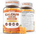 Calcium Gummies with Turmeric for Women & Men - Calcium 1200mg with Vitamin D3 K2 B12 5000 IU & Zinc, Suger-Free Calcium Supplement for Bone, Muscle Strength & Immune Support - Vegan(60 Count)