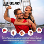 Protein Gummies with Beef Organs | 300g Total Protein per Bag | 10g per Serving Plant Based with Vitamins for Men & Women | Gluten Free Non-GMO Mixed Berry | (120 Count)