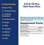 Puritan's Pride Q-Sorb™ Coenzyme CoQ10 Dietary Supplement for Heart Health, Oral Gum Health, and Healthy Aging Support, Plus Red Yeast Rice for Improved Digestion, 120 Rapid Release Softgels