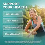 Allin1 Calcium Magnesium Zinc Supplement with Potassium, Copper, Strontium, Silica, Vitamin D3 K2, Boron, Vitamin B1 B12 Red Clover Herb Alfalfa Basil Pills for Men & Women Clean Nutra Osteo Defend
