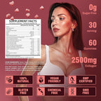 VIFSSG Collagen Peptide Gummies for Women,60 Gummies Sugar-Free Hydrolyzed, Extra Strength 2500mg Protein Type I,II,III,V,X with 15000mcg Biotin and Vitamin A B6 B12 C D E for Hair Skin Nail