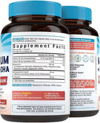 Magnesium Complex with Ashwagandha & L-Theanine - Stress Relief, Bone & Relaxation Support - w/Vitamin D3, B6 - Glycinate, Citrate, Malate, Taurate - 90 Vegan Capsules, Non-GMO, Gluten Free
