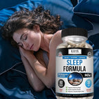 Kaya Naturals - Sleep Support Formula with Melatonin - Aid Support Vitamin Supplement - Sleep Stress and Mood Support - L-Tryptophan, Passion Flower, Ashwagandha and More - 60 Capsules (60 Count)