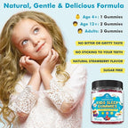 Kids Sleep Gummies with Magnesium Glycinate – Melatonin Free Bedtime Support for Kids – Calm & Relaxation with L-Theanine, GABA, Chamomile & Lemon Balm – Sugar Free Mixed Berry Flavor, 120 Gummies