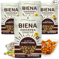 Biena Crispy Roasted Chickpea Snacks, Lil’ Bit of Everything, High Protein Snacks, High Fiber Snacks, Gluten Free, Plant-Based, Non-GMO, Healthy Snacks for Adults and Kids, 4-Pack 5 Ounce Bags