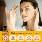 Double Size (2OZ) Super Vitamin C Serum for Face, Niacinamide Serum, 5% Vitamin C Face Serum, Hyaluronic Acid, Resveratrol, Anti-Aging Brightening