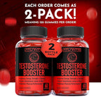 Atlantis Nutrition Testosterone Booster Gummies For Men - Enhances Strength & Stamina - Optimizes Performance & Male Enhancement - Tribulus, Goat Weed Extract, Maca Root Extract | 2-Pack (120 Gummies)