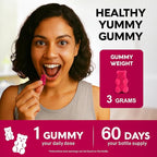Vitamin B-Complex Gummies for Women & Men - Vitamin B12, B1, B2, B3, B5, B6, B7 & B9 - B Complex with Vitamin C & Choline - Energy, Brain & Mood - Natural Berry Flavor, Vegan - 60 Gummies 2 Pack