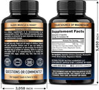 Magnesium Supplement - 5 in 1 Complex 500 mg | Glycinate | Citrate | Malate | Taurate | Oxide - Made in USA - Stress, Muscle & Heart Support - Vegan, Natural, Non-GMO - 240 Capsules