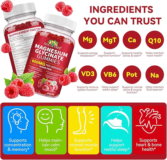 Magnesium Glycinate Gummies,240 Count Magnesium Complex Supplement |Sleep, Calm & Relaxation Support|High Absorption MagnesiumGummies for Women, Men & Family|Gluten-Free