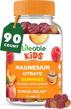 Lifeable Magnesium Gummies for Kids | 170mg Elemental Magnesium from 1,420mg Magnesium Citrate | Great Tasting Kids Magnesium Supplement | Muscle Support and Stress Relief Chewable | 90 Gummies