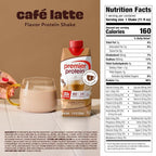 Premier Protein Shake, Café Latte with Caffeine for Energy – 30g Protein, No Added Sugar, 24 Vitamins & Minerals to Support Immune Health, 11 fl oz, 12 Pack