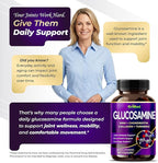 GriMed Glucosamine 12,000mg - X12 Power with MSM, Chondroitin, Collagen, Turmeric for Joint Wellness, Strong Bones, Cartilage Support