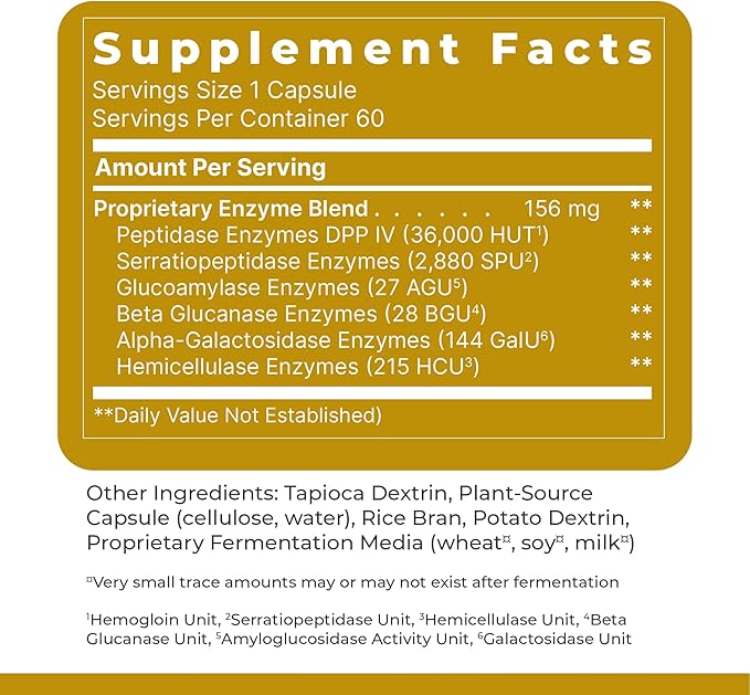 Premier Research Labs Digestase-SP - Enzymes for Digestion, Fermented Digestive Enzymes for Women & Men, Gut Health Support Pills with Peptidase, Hemicellulase - 60 Vegetarian Capsules