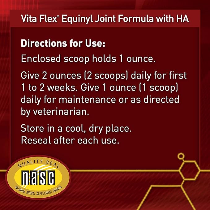 Vita Flex Pro Equinyl Formula with Hyaluronic Acid, Horse Joint Supplement, 3.75 Pounds, 60-Day Supply