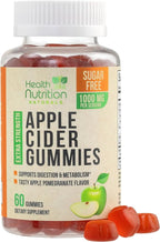 Apple Cider Vinegar Gummies - Sugar Free - Apple Cider Vinegar Powder 1000mg Per Serving - Max Strength ACV Gummy Vitamins - B12 & The Mother - Metabolism & Energy Support - Keto & Vegan - 60 Gummies