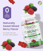 BariSlim Bariatric Calcium Gummies - Specially Formulated Bariatric Vitamins for Patients After Weight Loss Surgery - Supports Energy Levels & Bone Health | Mixed Berry (90 Vegan Gummies)