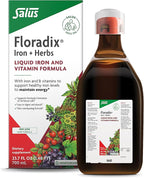 Floradix Iron & Herbs - Liquid Herbal Supplement for Energy Support - Iron Supplement with Vitamin C & Vitamin B Complex - for Men & Women - 23.7 fl oz