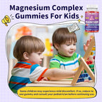 Kids Magnesium Gummies-Magnesium Glycinate Gummies for Kids Supplement-w/Zinc, Chamomile, Omega-3, Vitamin B6, D3 - for Sleep, Relaxation, Brain, Bones, Children's Calm, Sugar Free Strawberry 60ct