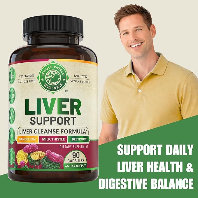 Advanced Liver Cleanse Detox & Repair Formula with Milk Thistle. Liver Detox & Support Supplement for Men & Women, USA Made. Liver Repair & Detox Support, 512mg
