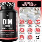 DIM Supplement 400 mg with Myo & D-Chiro Inositol, Dong Quai – Hormone Balance for Women – Fertility Supplements – Inositol Supplement - 120 Caps