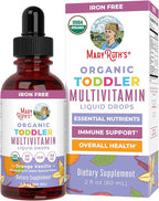 MaryRuth's Toddler Multivitamin | Vitamin A C D E B6 B12 Zinc | Healthy Growth Support | Immunity | Bone Health | Cognitive Function | Organic | Sugar Free | Vegan | Non-GMO | 2 Fl Oz | 30 Day Supply