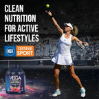 Vega Sport Vegan Protein Powder + Recovery - 30g Plant Based Protein per Serving, Berry, 45 Servings, 5g BCAAs, Probiotics, NSF Certified, for Shakes & Smoothies, 4.2lbs (Packaging May Vary)
