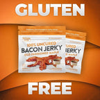 Old Fashioned Maple Bacon Jerky, Candied Jerky with 16g Protein Per Bag, Tender & Easy to Chew Fully Cooked Bacon, USA Made High Protein Carnivore Snacks (2 Bags)