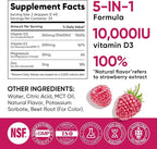 Venture Pal 5-in-1 Vitamin D3 10000 IU & K2 as MK-7 200mcg with Magnesium, MCT Oil, Zinc, Sugar-Free Vitamin D Liquid |Maximum Absorption for Bone, Mood & Immune Health - 2 FL OZ, 69 Days