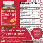 Omega-3 Gummies with 500mg of Omega-3 per Serving, Made from Algae, Natural Orange Flavor & Other Natural Flavors (60ct)