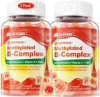LILICARE Women's & Men's Super Vitamin B Complex Filled Gummies, Methylated w/Omega 3, Magnesium,CoQ10, Ashwagandha,Vitamin C, TMG, Sugar Free - 60 Count (Pack of 2)