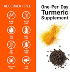 NatureWise Turmeric Curcumin 500mg with Black Pepper Softgels - Extra Strength, Enhanced Absorption - 95% Curcuminoids & BioPerine for Immune Support - Gluten-Free, Non-GMO - 180 Count[6-Month Supply]
