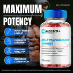 SizeMD+ Gummies, Official SizeMD + Gummies for Men - Maximum Strength Performance, All Natural Support Overall Health & Wellness, SizeMD Advanced Formula Support Gummy Reviews (1 Pack)