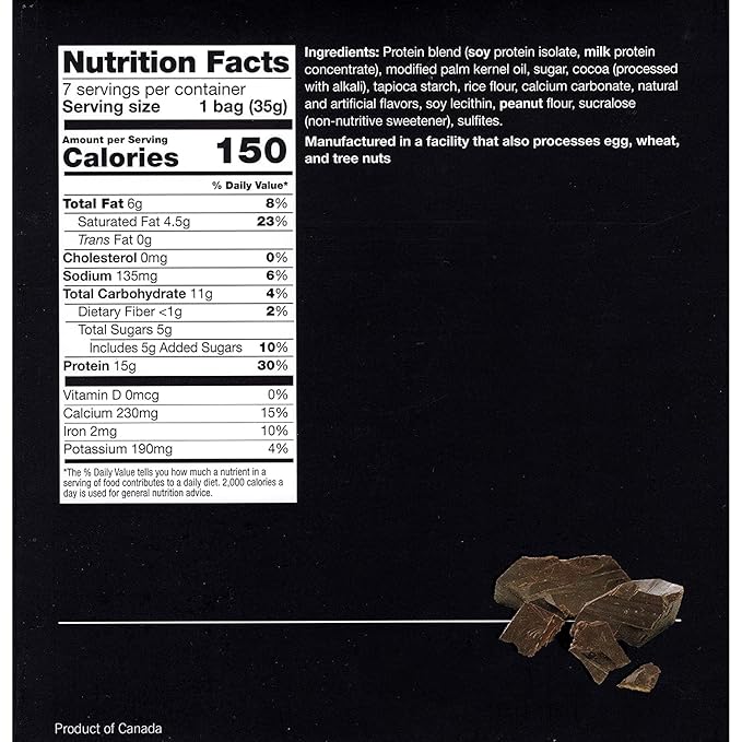PROTIFIT - High Protein Soy Snack Puffs, 15g Protein, Low Calorie, Low Fat, Low Sugar, Low Carb, Ideal Protein Compatible, 7 Servings Per Box (Chocolate)