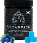 STONEPACK Creatine Gummies – The Only Lab-Verified 5g Creatine Monohydrate | Plus B12 for Energy, Accurate Dosing, Sugar-Free, Vegan, Gluten-Free | 120 Count Blue Raspberry Flavor