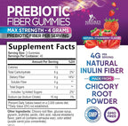 Fiber Gummies For Adults - Daily 3X Strength Soulable Fiber 4g Per Serving Gummy Supplement, Prebiotic Gummy Digestive Health Support - Plant Based Fiber Regularity & Digestion Support - 120 Gummies