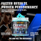 NSF Certified Creatine Gummy - Creatine Monohydrate Gummies for Men & Women-5g of Creatine Monohydrate per Serving - Sugar Free,Vegan, Blueberry Electrolyte Chews, 135 Count