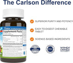 Carlson - Chewable Iron, 30 mg, Superior Absorption, Blood Health, Energy Production & Optimal Wellness, Chewable Iron Supplement for Women & Men, Natural Strawberry Flavor, 120 Tablets