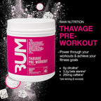 RAW Pre Workout Powder, Thavage (Dragon Fruit) - Chris Bumstead Sports Nutrition Supplement for Men & Women - Cbum Pre Workout for Working Out, Hydration, Mental Focus & Energy - 40 Servings
