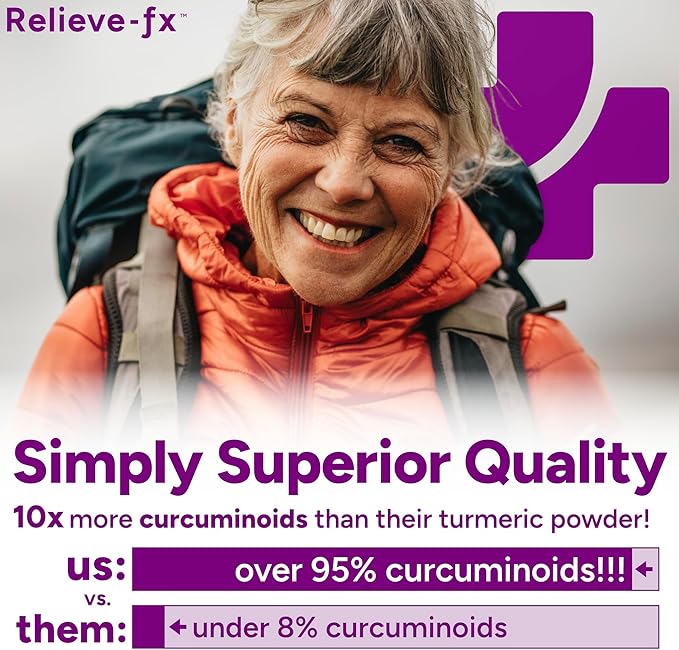 PPO Lab® Relieve-fx™ DLPA Boswellia Turmeric Ginger Supplement for Inflammation Health, Heart, Gut, Cramps, Joint, Stress Relief Factors as Curcumin, Boswellic Acid, Black Pepper Extract, 90 Capsules