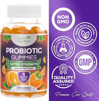 Probiotic Gummies - Advanced Multi-Strain Probiotic Formula - Gut & Digestive Health Support Gummy - Bacillus Coagulans 5 Billion CFU Per Serving, Daily Acidophilus Probiotics Supplement - 120 Gummies
