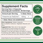Theacrine (Teacrine) 100 Mg, 60 Capsules - Energy and Focus Supplement (Similar to Caffeine Pills but More Subtle and Longer Lasting) Non-GMO and Gluten Free by Double Wood