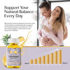 Probiotic Feminine Balance Gummies for Women - pH Balance & Vaginal Health Supplement with Cranberry Vitamin C - Natural Pineapple pH Balancing Gummy for Healthy Odor Hygiene Support