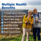 6-in-1 Plant Based Calcium Supplements for Women Men- Calcium 600mg w/ D3 K2 5000 IU Vitamin, Liposomal & Algae Ca-lcium Magnesium Zinc + Vegan Vitamin D 5000 IU + K2 MK7 + Methyl B12 for Bone, 1 Pack