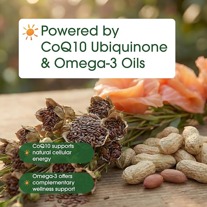 NatureBell CoQ10 400mg with Omega-3-240 Capsules - Antioxidant Supplement for Heart & Energy Health Support - Supports Cellular Energy* - Extra Strength Coenzyme Q10
