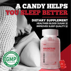 Magnesium Glycinate Gummies 1000mg - Sugar Free Magnesium Potassium Supplement with Vitamin D, B6, CoQ10 for Calm Mood & Sleep Support - 120 Strawberry Gummies
