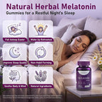 Sleep Aid | 5mg Melatonin Gummies with Ashwagandha, Valerian Root & L-Theanine | Natural Sleep Support for Adults | Stress Relief & Relaxation | Non Habit Forming 60 Count