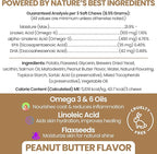Omega 3 Fish Oil for Dogs, 180 Soft Chews - Salmon Oil Skin & Coat Supplement, Allergy & Itchy Skin Relief, Hot Spots, Anti Shedding - EPA DHA Omega 3 6 9 - Peanut Butter - Made in USA, Chew + Heal